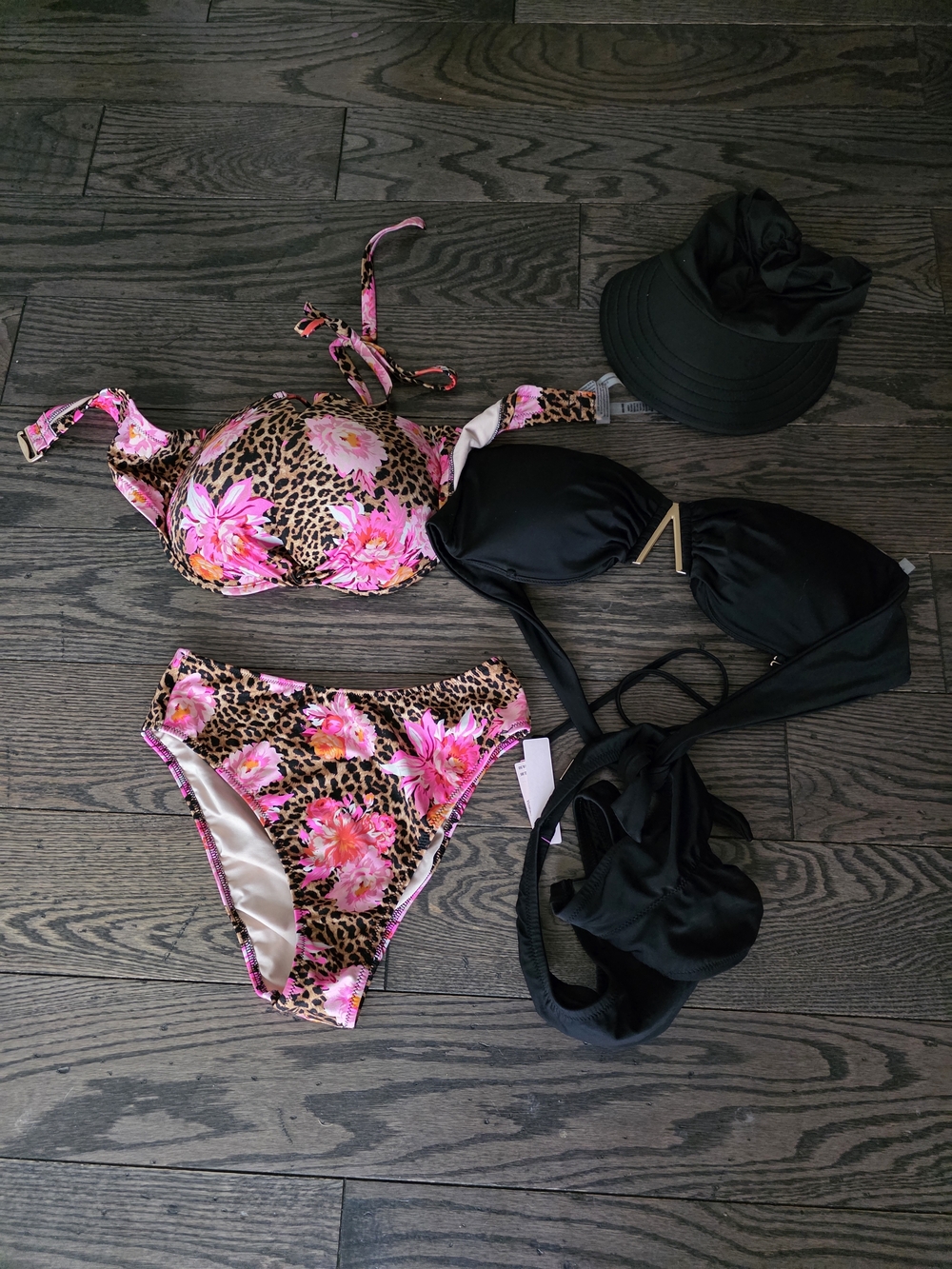 Leopard Floral Bikini Set &Black Set